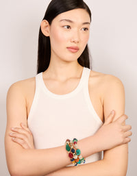 Multicoloured Acrylic Beaded Stretch Bracelets 3-Pack - link has visual effect only