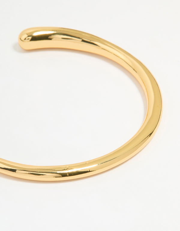 Gold Organic Open Wrist Cuff