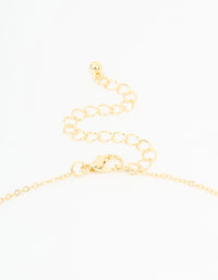 Gold Plated Diamante Ball Molten Cross Necklace - link has visual effect only