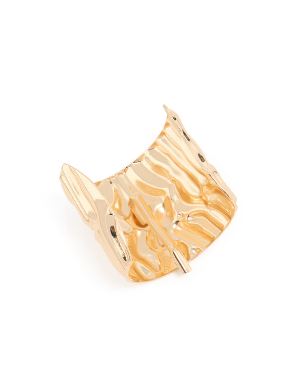 Gold Molten Curved Ponytail Hair Hook