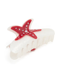 Pink Starfish Curved Claw Clip - link has visual effect only