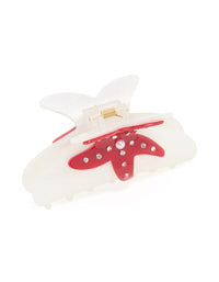 Pink Starfish Curved Claw Clip - link has visual effect only
