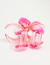 Pink & Orange Frangipani Ombre Tropical Claw Clip - link has visual effect only