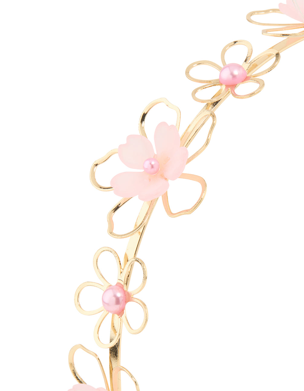 Gold Pearl Flower Headband