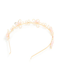 Gold Pearl Flower Headband - link has visual effect only