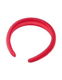 Red Satin Padded Fabric Headband - link has visual effect only