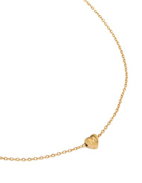 Waterproof Gold Plated Stainless Steel Mini Heart Letter M Necklace - link has visual effect only