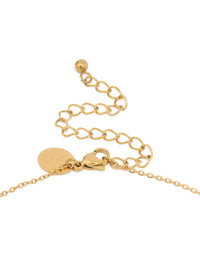 Waterproof Gold Plated Stainless Steel Mini Heart Letter M Necklace - link has visual effect only