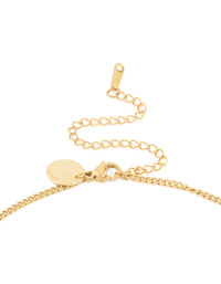 Waterproof Gold Plated Stainless Steel Circle Leo  Zodiac Sign Necklace - link has visual effect only