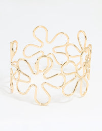 Gold Large Flower Arm Cuff - link has visual effect only