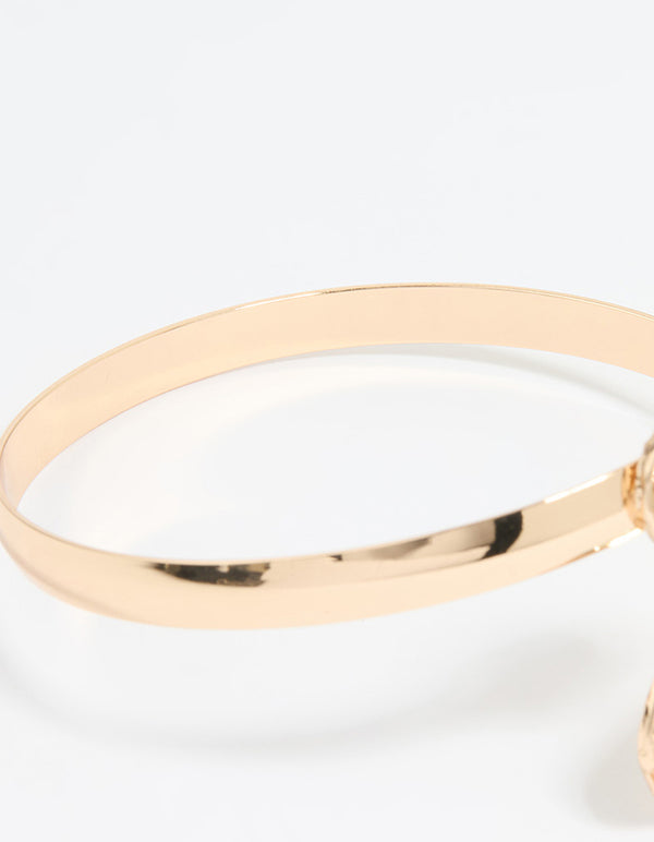 Gold Turquoise Stone Arm Cuff