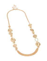 Antique Gold Laser Cut Patterned Necklace - link has visual effect only