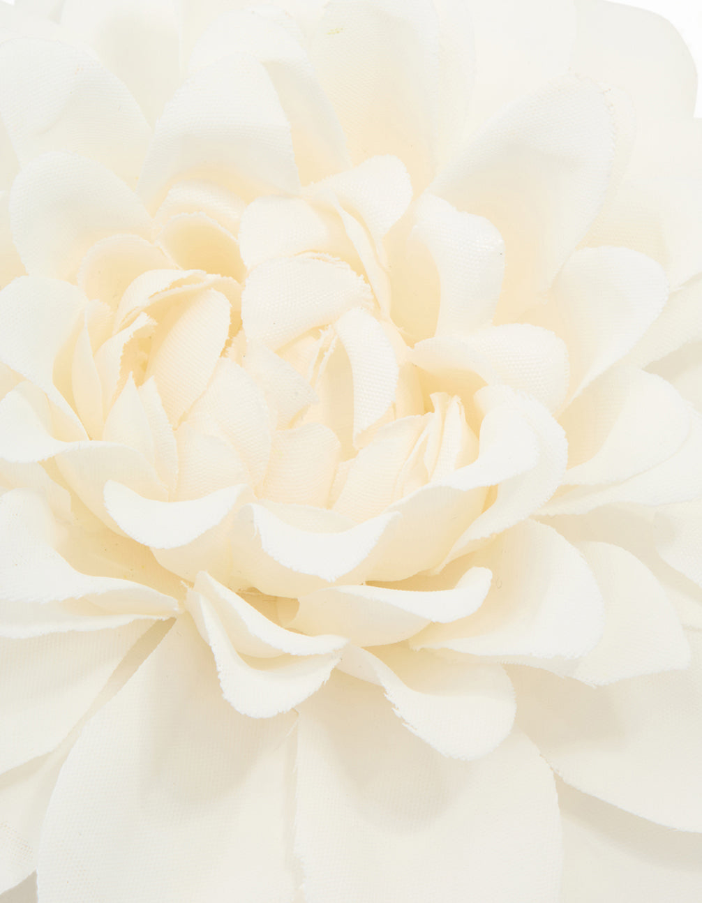 White Dahlia Flower Fabric Corsage