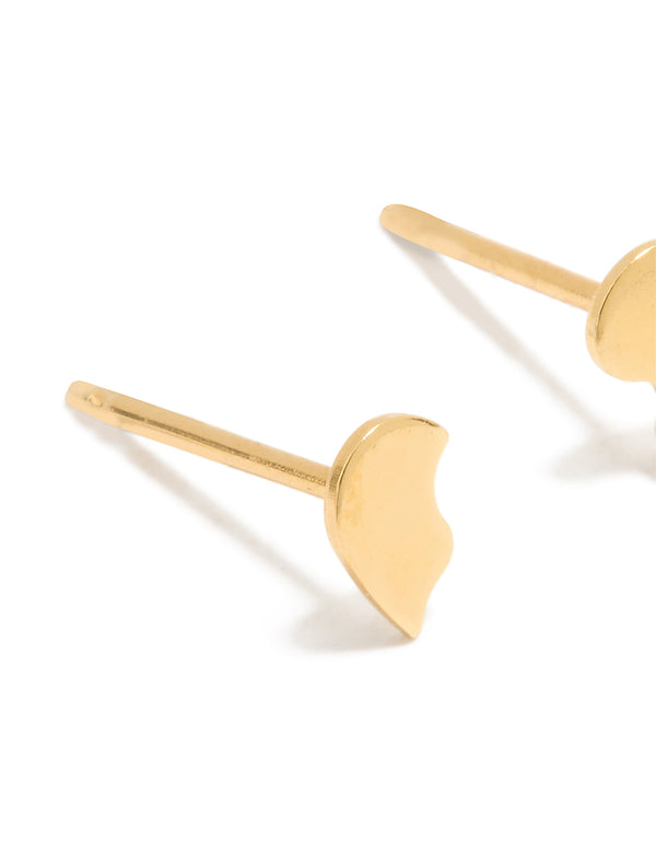 24K Gold Plated Surgical Stainless Steel BFF Heart Piercing Stud