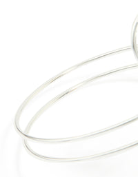 Silver Blue Stone Swirled Arm Cuff - link has visual effect only