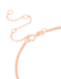 Rose Gold Plated Sterling Silver Fine Chain Bracelet - link has visual effect only