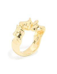 Gold Plated Swirl Twist Ring - link has visual effect only