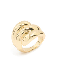 Gold Plated Stacked Twist Ring - link has visual effect only