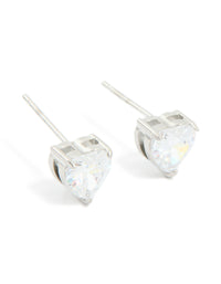 Stainless Steel Heart Prism Stud Earrings - link has visual effect only