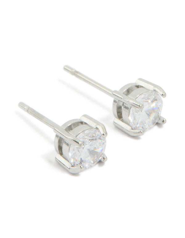 Surgical Steel 5mm Prism Stud Earrings