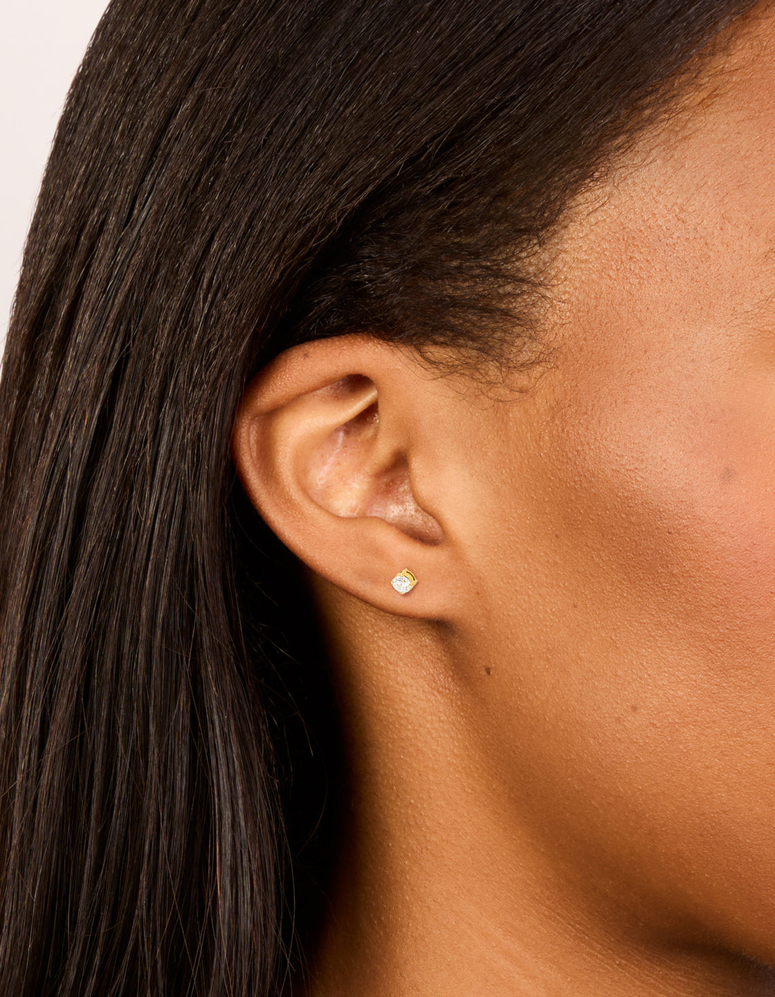 Gold Plated Surgical Steel 4mm Prism Stud Earrings