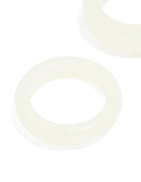 White Acrylic Marbled Rings 2-Pack - link has visual effect only