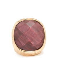 Gold Burgundy Jewel Ring - link has visual effect only
