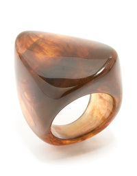 Brown Acrylic Obtuse Large Ring - link has visual effect only