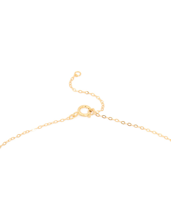 Gold Plated Sterling Silver Large Bow Necklace