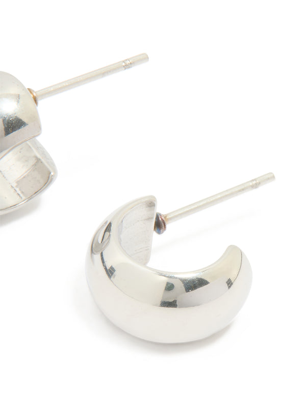 Surgical Steel Mini Bubble Huggie Earrings