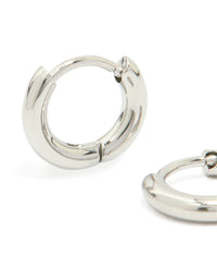 Waterproof Stainless Steel Clicker Hoop Earrings 8 MM - link has visual effect only