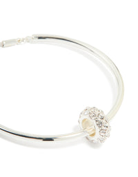 Silver Diamante Rondell Toggle Bracelet - link has visual effect only
