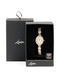 Gold Cubic Zirconia Oval Face Watch - link has visual effect only