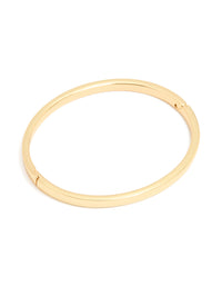 Gold Simple Hinged Bangle - link has visual effect only