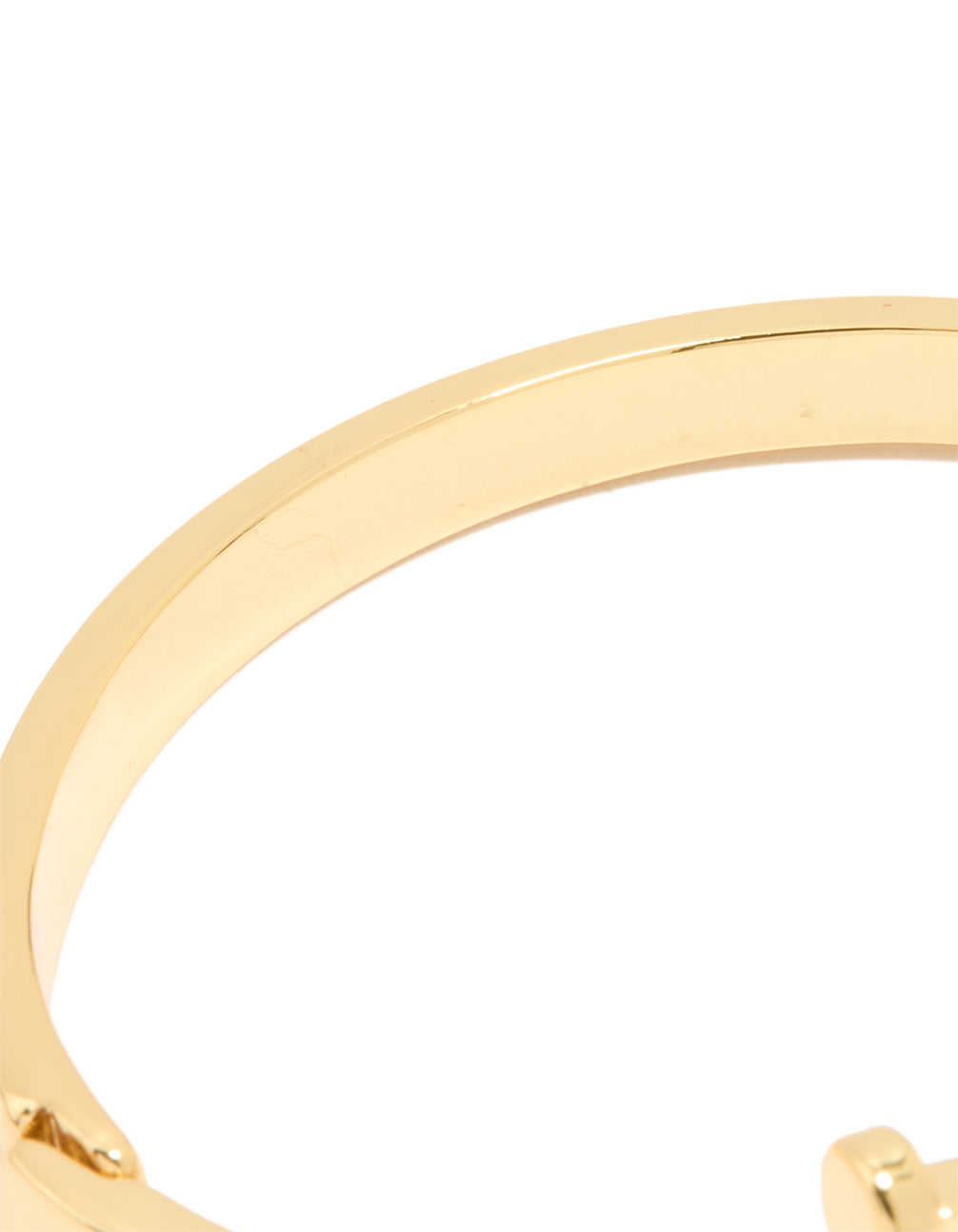Gold Diamante Nail Hinge Bangle