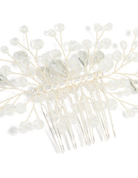 Silver Diamante Beaded Hair Comb - link has visual effect only