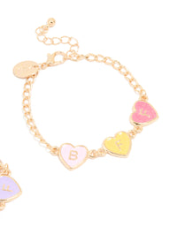 Kids Gold Pastel Best Friends Charm Bracelets 2-Pack - link has visual effect only
