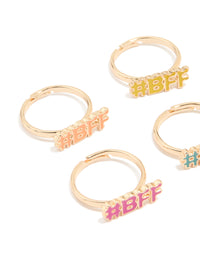 Kids Gold Drip Effect Best Friends Rings 6-Pack - link has visual effect only