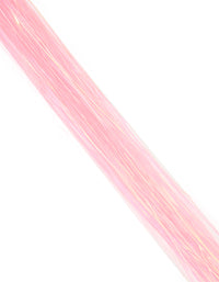 Kids Fabric Bow Pink Tinsel Clip - link has visual effect only