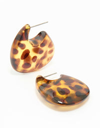 Gold Red Stone Molten Teardrop Earrings - link has visual effect only