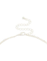 Silver Plated Freshwater Pearl & Bow Layered Necklace - link has visual effect only