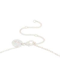 Silver Plated Cubic Zirconia Flower Pendant Necklace - link has visual effect only