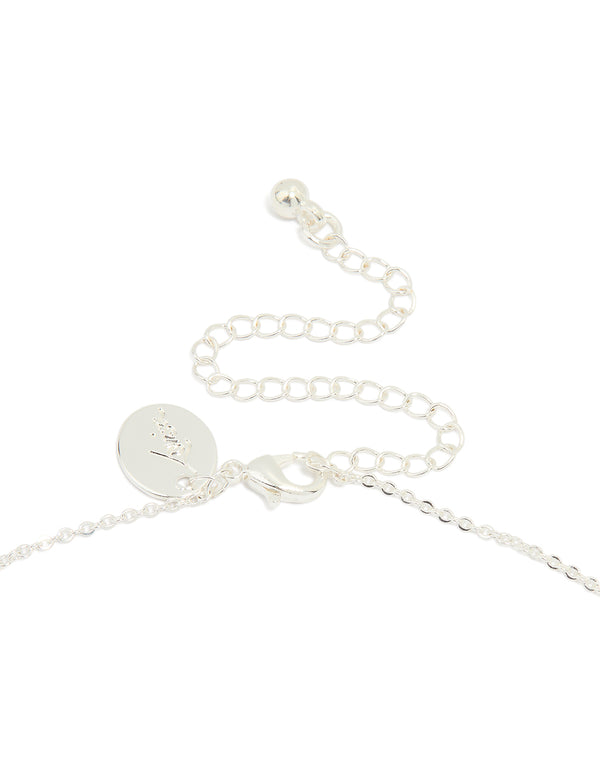 Silver Plated Cubic Zirconia Milky Way Pendant Necklace