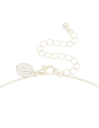 Silver Plated Cubic Zirconia Flower Trio Y-Necklace - link has visual effect only