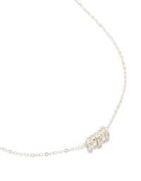 Silver Plated Cubic Zirconia Rondell Necklace - link has visual effect only