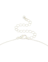 Silver Plated Cubic Zirconia Pave Chunky Bow Necklace - link has visual effect only