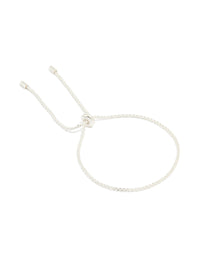 Silver Plated Detailed Chain Toggle Bracelet - link has visual effect only