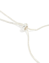 Silver Plated Cubic Zirconia & Pearl Flower Toggle Bracelet - link has visual effect only
