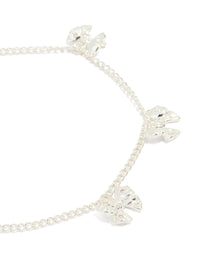 Silver Plated Mini Bow Charm Bracelet - link has visual effect only