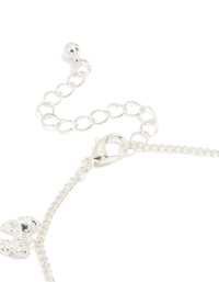 Silver Plated Mini Bow Charm Bracelet - link has visual effect only